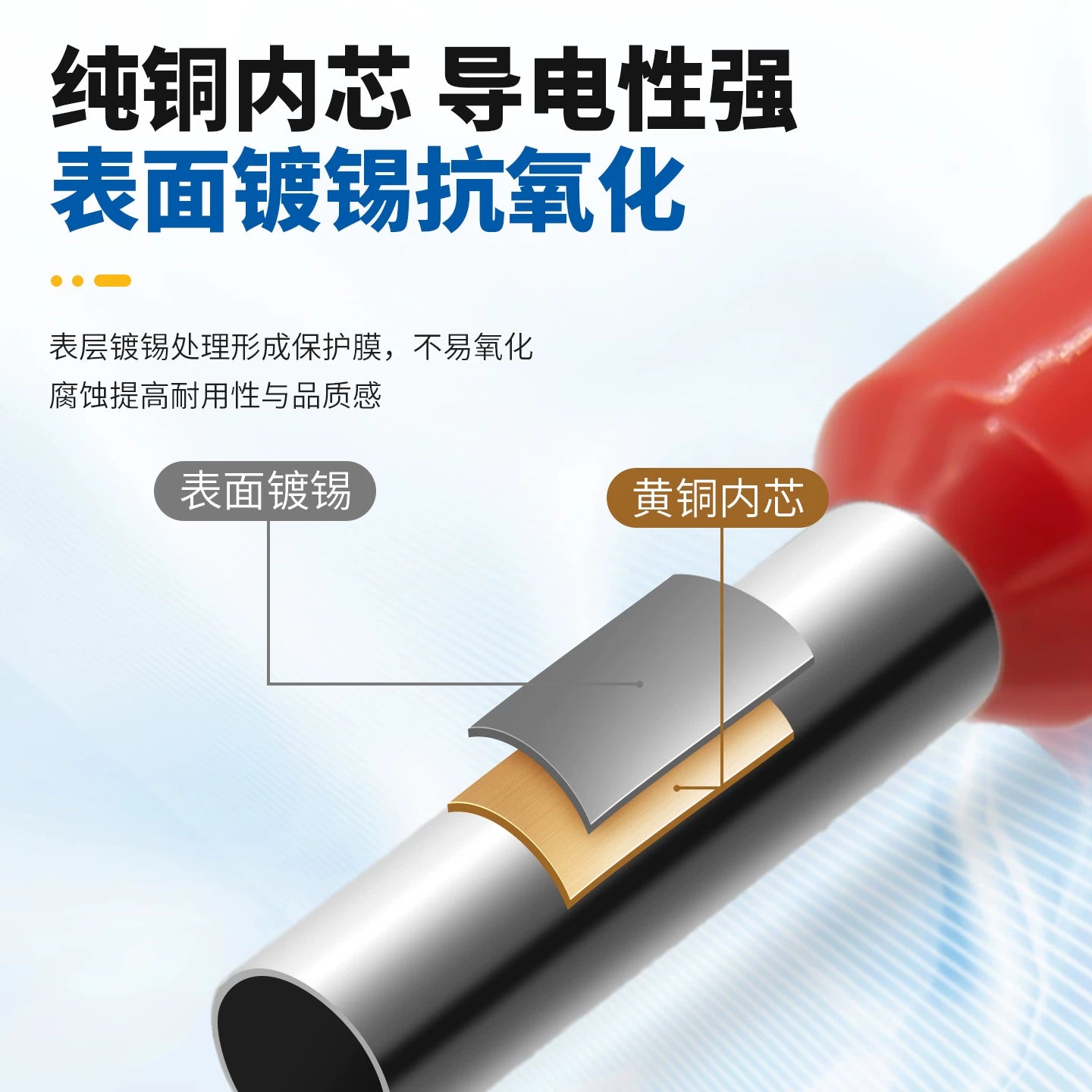 VE E1508 Pre‑Insulated Tubular Pin Terminal | Copper Crimp Cord End Ferrule | 1.5mm² Wire Lug | Industrial Wiring Connector