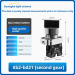 XB2 Series 22mm Push Button Switch, Self‑Reset Momentary / Knob Selector / Emergency Stop, BA31 (Green 1NO) / BA42 (Red 1NC) / BD21 (2‑Position Knob) / BS542 (Mushroom Head E‑Stop), IP65 Industrial Control Switch