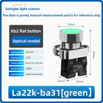 XB2 Series 22mm Push Button Switch, Self‑Reset Momentary / Knob Selector / Emergency Stop, BA31 (Green 1NO) / BA42 (Red 1NC) / BD21 (2‑Position Knob) / BS542 (Mushroom Head E‑Stop), IP65 Industrial Control Switch