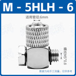 SMC Type M‑3HL4 / M‑3HL5 / M‑3HL6 Mini Quick‑Screw Elbow Pneumatic Connectors, Brass Nickel‑Plated, M3×0.5 Male Thread to 4/5/6mm Barb Pagoda Air Nozzle, 90° Micro Push‑In Fitting for Compact Automation