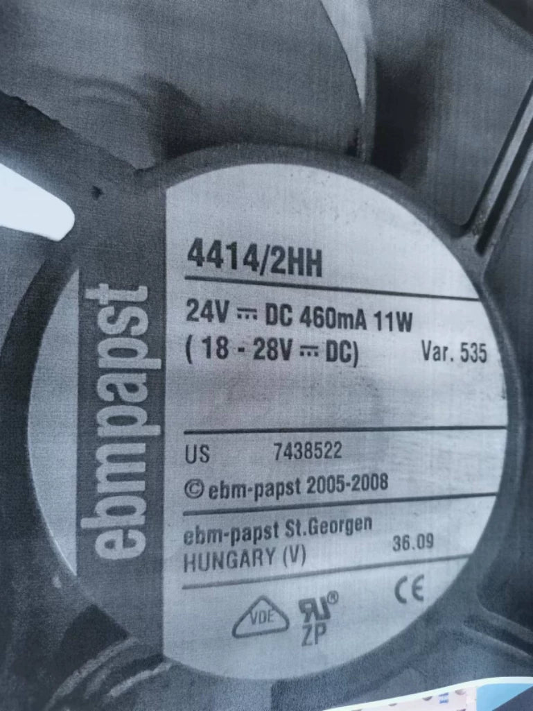 Original Germany 4414 2HH 12cm 24V 11W Axial Fan for Industrial Cabinet Cooling Ventilation Replacement