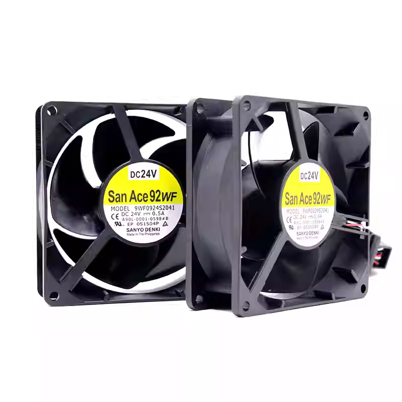 Genuine Sanyo Denki 9WF0924S201 / 9WF0924S2041 Fanuc A90L-0001-0598#B / A90L-0001-0586 24V 0.5A Cooling Fan