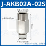 SMC Style AKH08A‑02S / AKH08‑00 Straight Push‑In Pneumatic Check Valve, One‑Touch Non‑Return Valve
