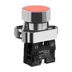 XB2 Series 22mm Push Button Switch, Self‑Reset Momentary / Knob Selector / Emergency Stop, BA31 (Green 1NO) / BA42 (Red 1NC) / BD21 (2‑Position Knob) / BS542 (Mushroom Head E‑Stop), IP65 Industrial Control Switch