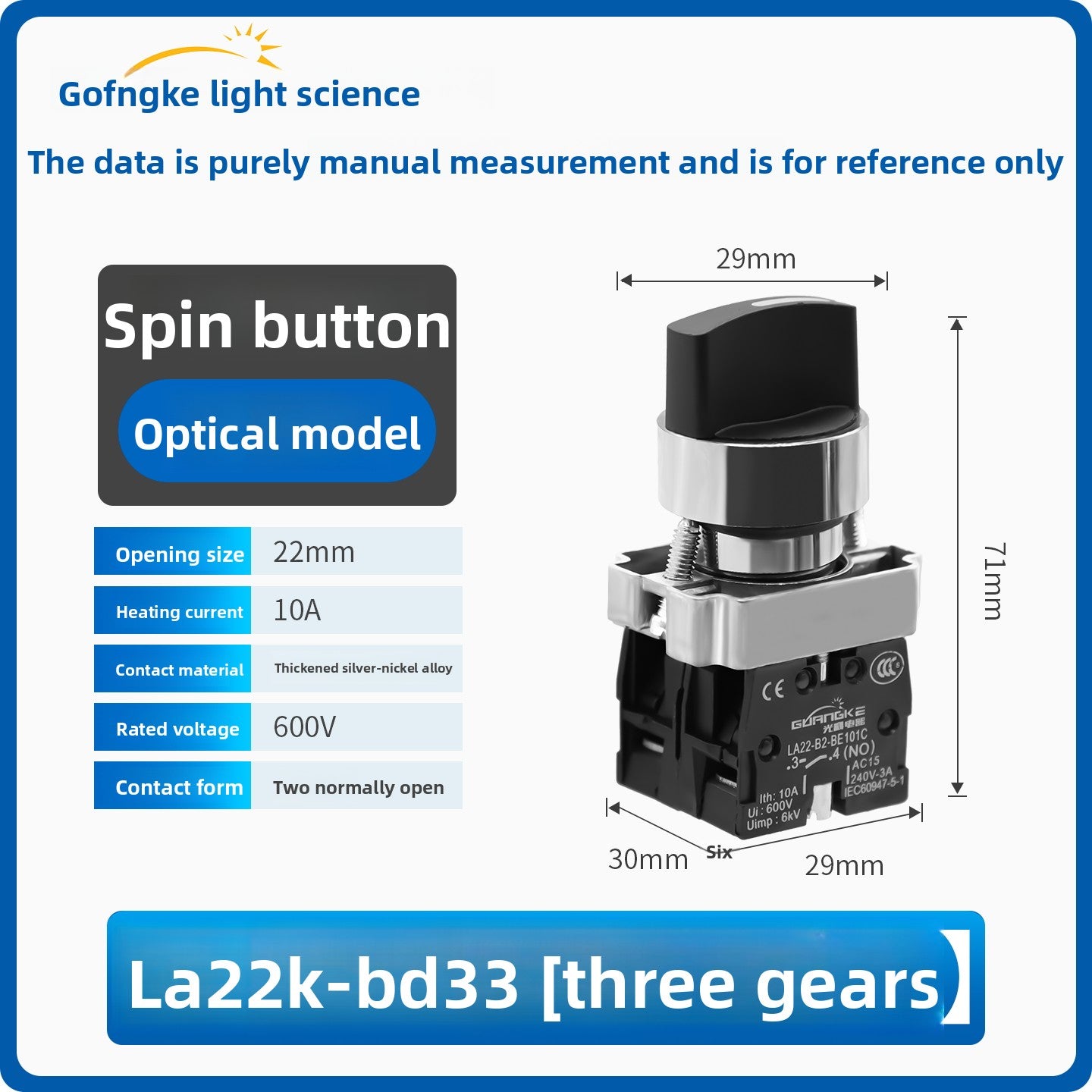 XB2 Series 22mm Push Button Switch, Self‑Reset Momentary / Knob Selector / Emergency Stop, BA31 (Green 1NO) / BA42 (Red 1NC) / BD21 (2‑Position Knob) / BS542 (Mushroom Head E‑Stop), IP65 Industrial Control Switch
