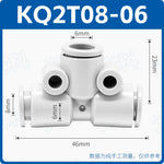 SMC Type KQ2T04-00 / KQ2T06-00 / KQ2T08-00 Equal Diameter T‑Type Pneumatic Fitting | One‑Touch Union Tee