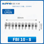 UK2.5B Terminal Block Connecting Strip FBI‑10‑6, Short Bridge for UK5N DIN Rail Terminals, 10‑Position Fixed Screw Bridge Jumper, 10 Pieces Per Pack