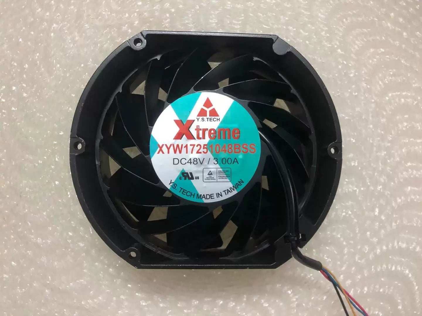 Y.S. Tech XTREME XYW17251048BSS 48V 3A 17cm 17251 Round Cooling Fan for Industrial Cabinet Heat Dissipation