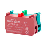 LA22E Series Push Button Switch Base, 10A Rated Current, Modular Normally Open (NO) / Normally Closed (NC) Contact Modules, Free Combination, Silver Alloy Contacts, Industrial Control Panel Mount Switch Base