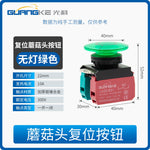 22mm Mushroom Head IP67 Waterproof Self‑Reset Push Button Switch, Red/Green Power Start/Stop Control