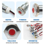 6mm 8mm 10mm Stainless Steel LED Indicator Light with Lead Wire, High Bright Green LED, IP67 Waterproof Metal Panel Signal Pilot Lamp
