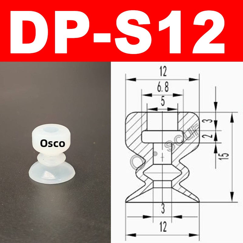 New Robot Vacuum Suction Cup Base Holder, Side Tail Air Intake Installation Design, 7MM Diameter Suction Cup, Small Head Suction Rod Pneumatic Robot Arm Accessories