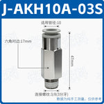 SMC Style AKH08A‑02S / AKH08‑00 Straight Push‑In Pneumatic Check Valve, One‑Touch Non‑Return Valve
