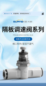 SMC Type AS1001F-06-3 / AS2051F-08-3 Pneumatic Speed Control Valve, Baffle Throttle Valve, In‑Line Panel Mount, Push‑To‑Connect Fitting, Precision Air Flow Regulator for Pneumatic Systems