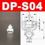 New Robot Vacuum Suction Cup Base Holder, Side Tail Air Intake Installation Design, 7MM Diameter Suction Cup, Small Head Suction Rod Pneumatic Robot Arm Accessories
