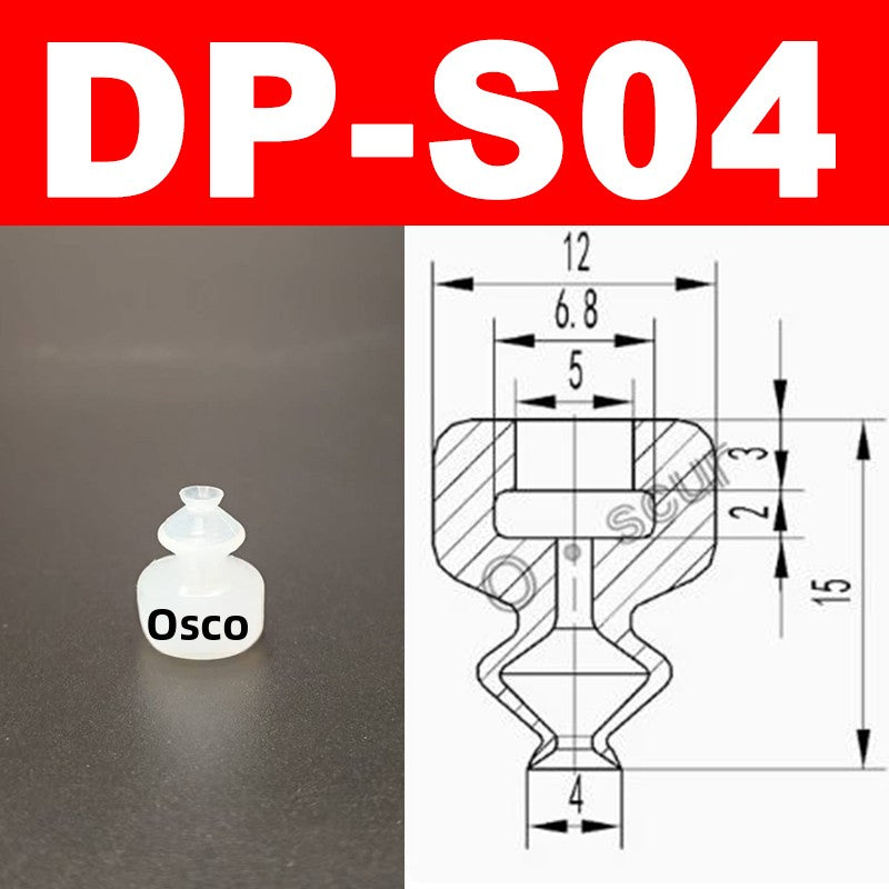 New Robot Vacuum Suction Cup Base Holder, Side Tail Air Intake Installation Design, 7MM Diameter Suction Cup, Small Head Suction Rod Pneumatic Robot Arm Accessories