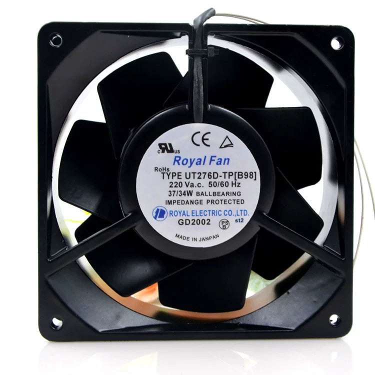 Royal Fan UT276D-TP B98 220V 37 34W 14050 High Temperature Resistant All Metal Fan for Industrial Cabinet