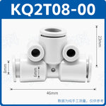 SMC Type KQ2T04-00 / KQ2T06-00 / KQ2T08-00 Equal Diameter T‑Type Pneumatic Fitting | One‑Touch Union Tee