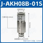 SMC Style AKH08A‑02S / AKH08‑00 Straight Push‑In Pneumatic Check Valve, One‑Touch Non‑Return Valve