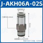 SMC Style AKH08A‑02S / AKH08‑00 Straight Push‑In Pneumatic Check Valve, One‑Touch Non‑Return Valve
