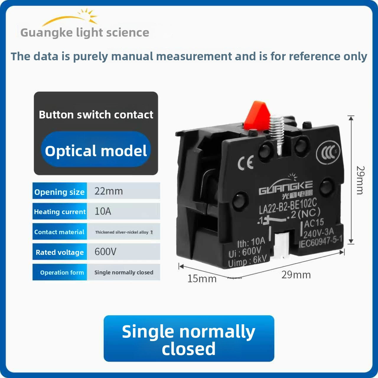 XB2 Series 22mm Push Button Switch, Self‑Reset Momentary / Knob Selector / Emergency Stop, BA31 (Green 1NO) / BA42 (Red 1NC) / BD21 (2‑Position Knob) / BS542 (Mushroom Head E‑Stop), IP65 Industrial Control Switch