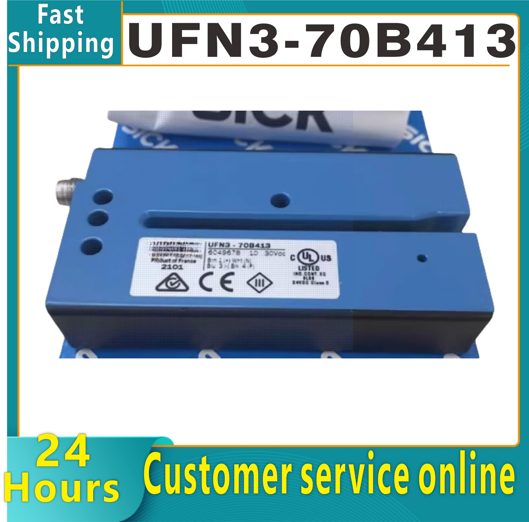 Original new UFN3-70B413 6049678 ultrasonic photoelectric sensor replaces UF3-70B410 with 2M cable