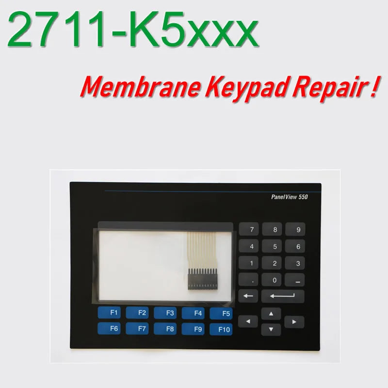 2711-K5A PanelView 550 Keypad touch glass 2711-K5A1 with Overlay digitizer for HMI Panel Repair,in stock