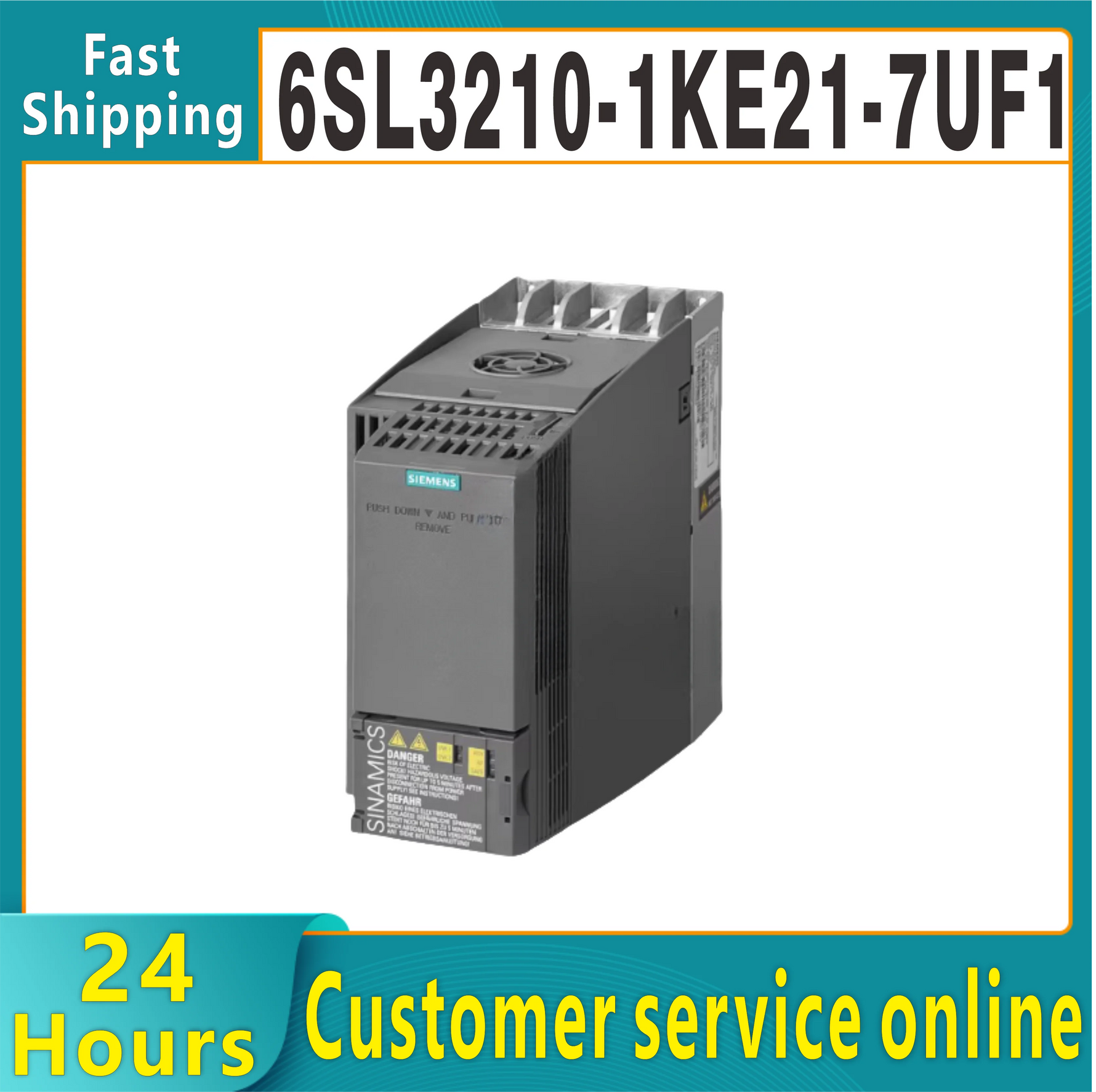 Original nominal power frequency converter 6SL3210-1KE21-7UF1 6SL3210-1KE24-4AF1 7.5kW three-phase AC unfiltered