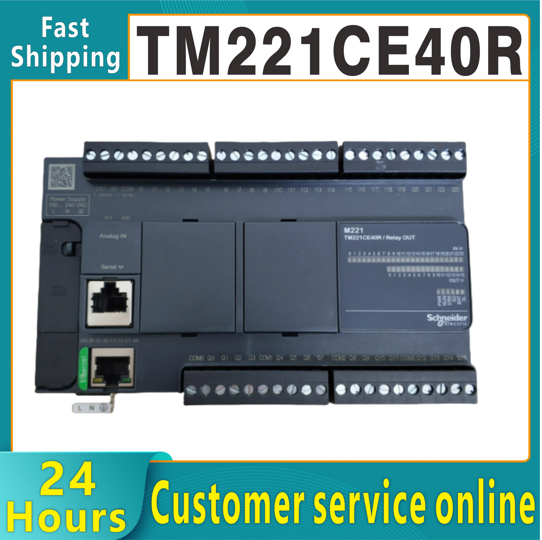 TM241CE24T TM241CEC24T TM221CE24R TM221CE40R TM241CEC24R TM241CE40U TM241CE40T Programmable Controller Original