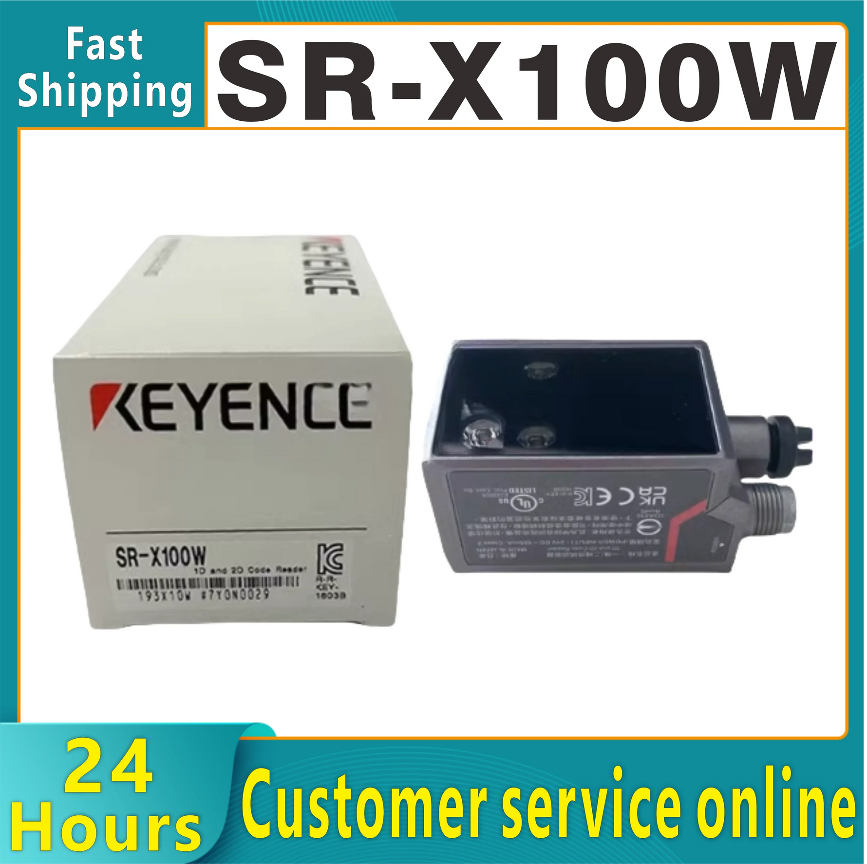 Original Keyence SR-X100W laser sensing photoelectric switch ultra small intelligent barcode automatic scanning SR-100W SR-X100