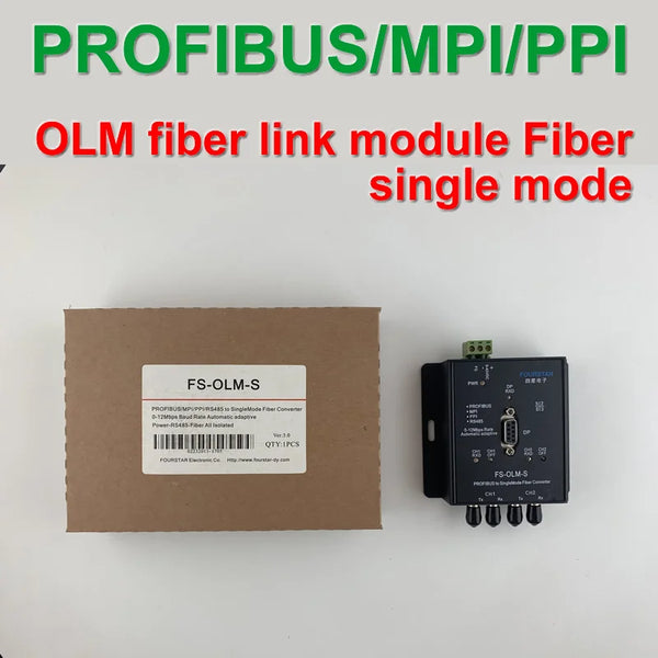 FS-OLM-S PROFIBUS/MPI/PPI Single Mode Fiber Optic Link Module For Machine Communication