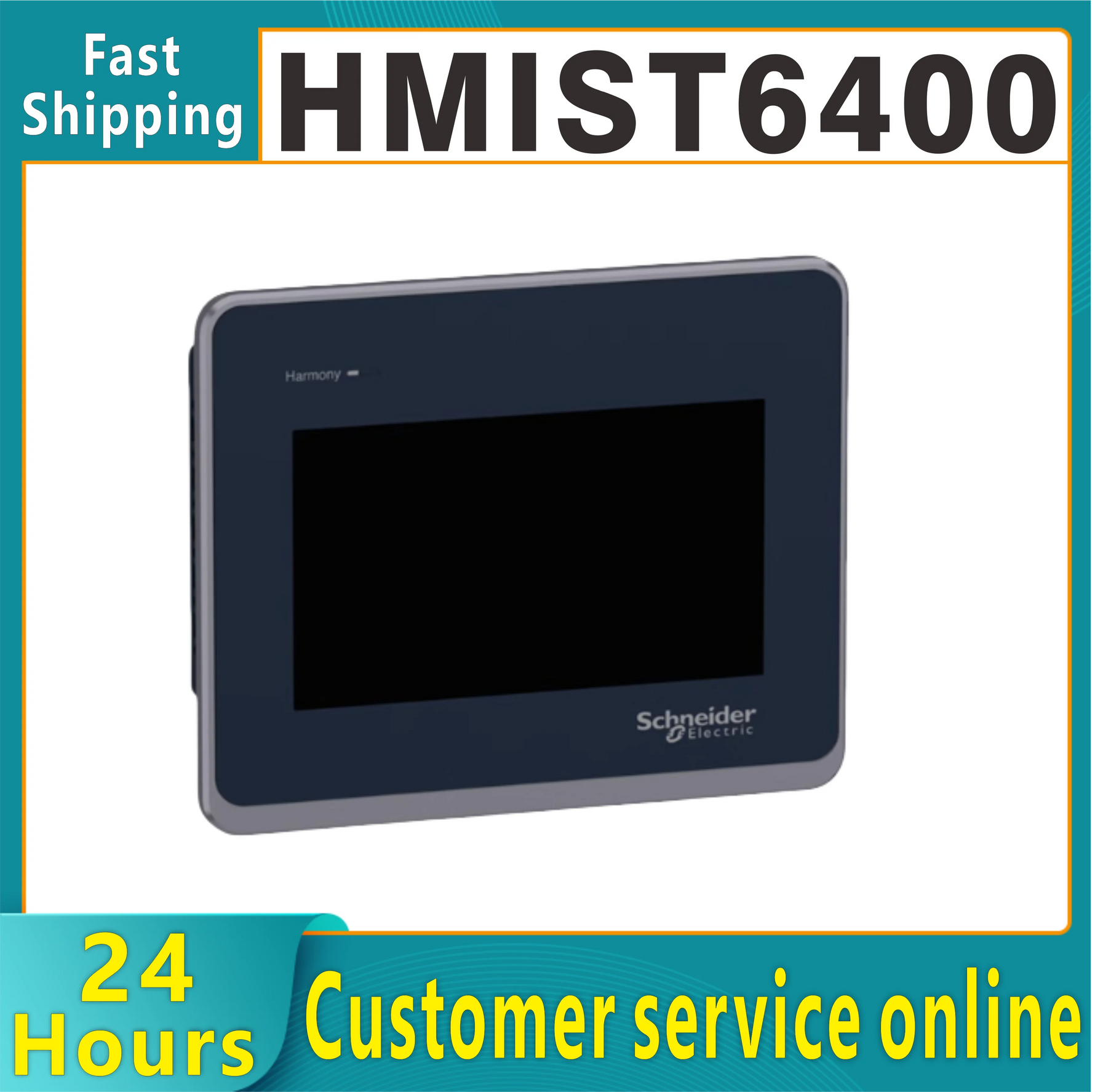Original HMIST6400 touch screen ST6 series 7-inch widescreen 800x480 touch screen. 2x Ethernet