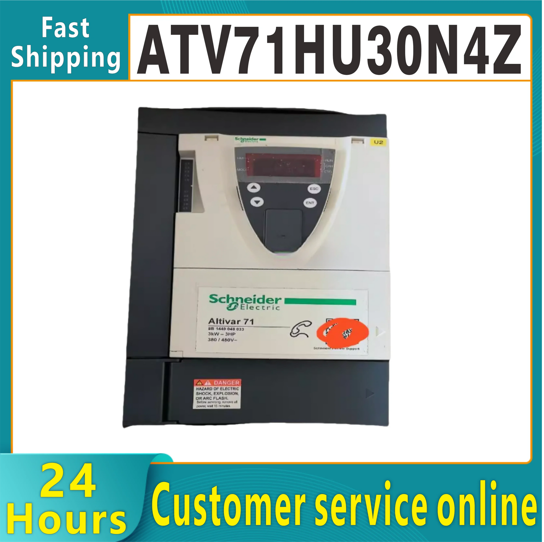 Original frequency converter 3KW 380V ATV71HU30N4Z frequency converter