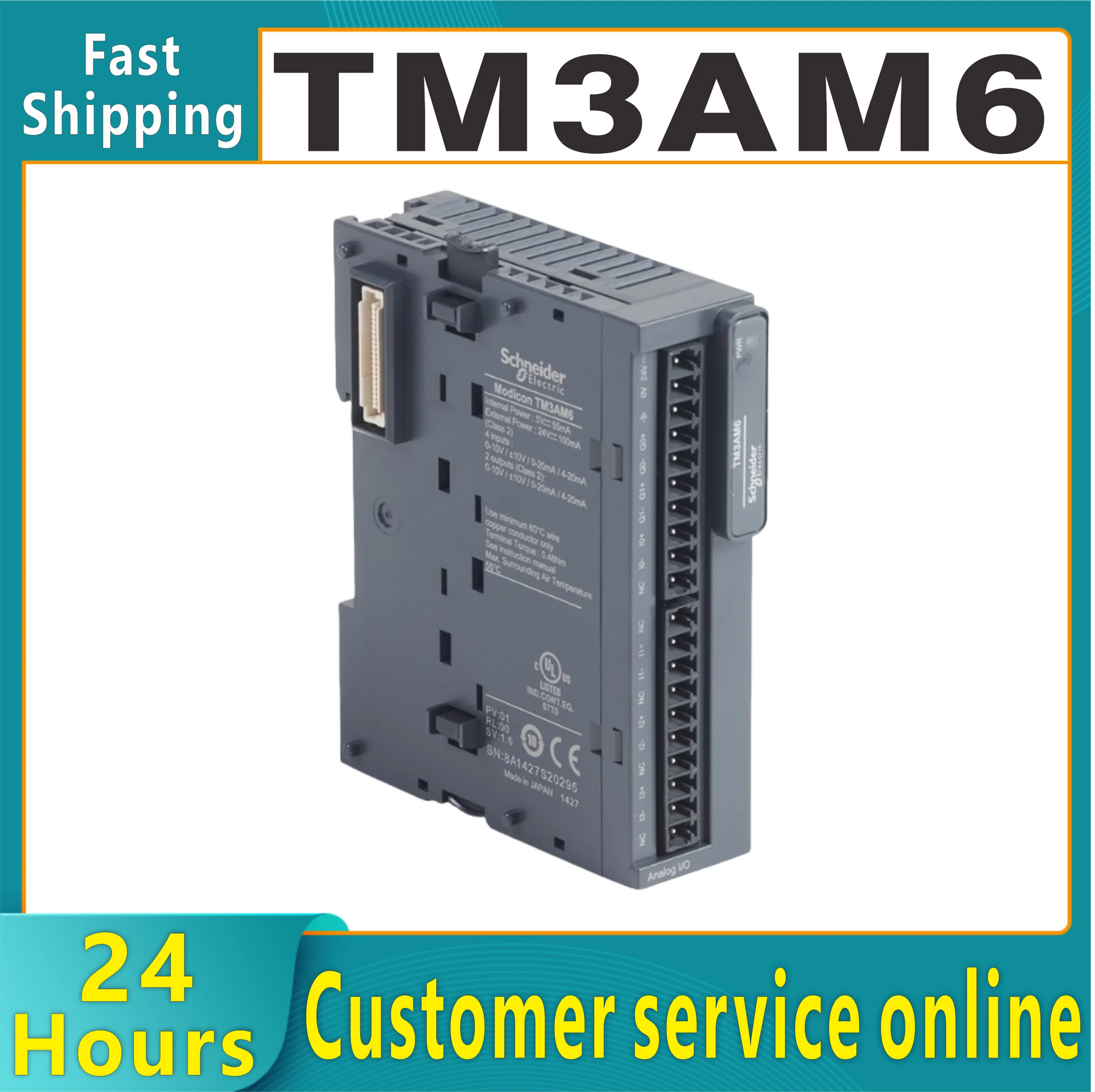 Original input/output analog module TM3AQ4G TM3AM6 TM3AM6G programming controller digital module