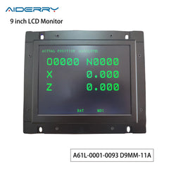 AIDERRY 9" LCD Display A61L-0001-0093 Replace For Fanuc Monitor  A61L D9MM-11A/11B KF-M7099H CNC CRT Display