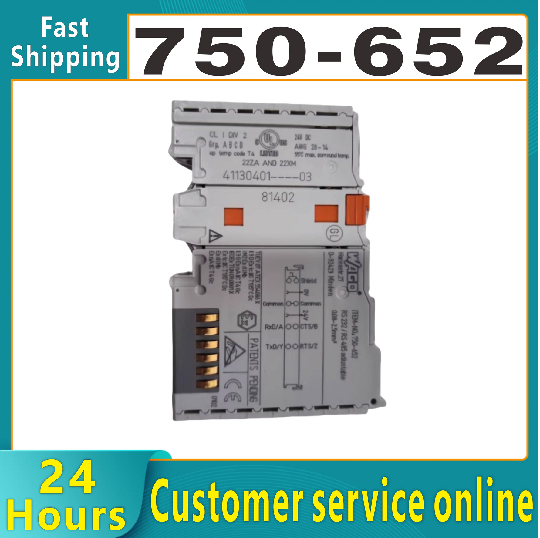 Original Programmable Logic Controller Module 750-652 750-496