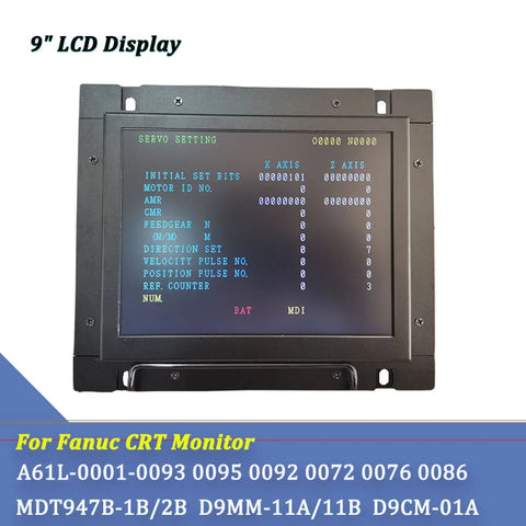 Industrial 9" LCD  Monitor A61L-0001-0093 A61L-0001-0095 Replace For FANUC CRT Display A61L D9MM-11A/11B KF-M7099H