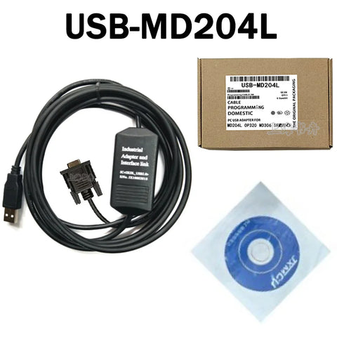 USB-MD204L Programming Cable for XINJE OP320-A MD204L MD306L MD308L Touch Screen Panel HMI Download Line