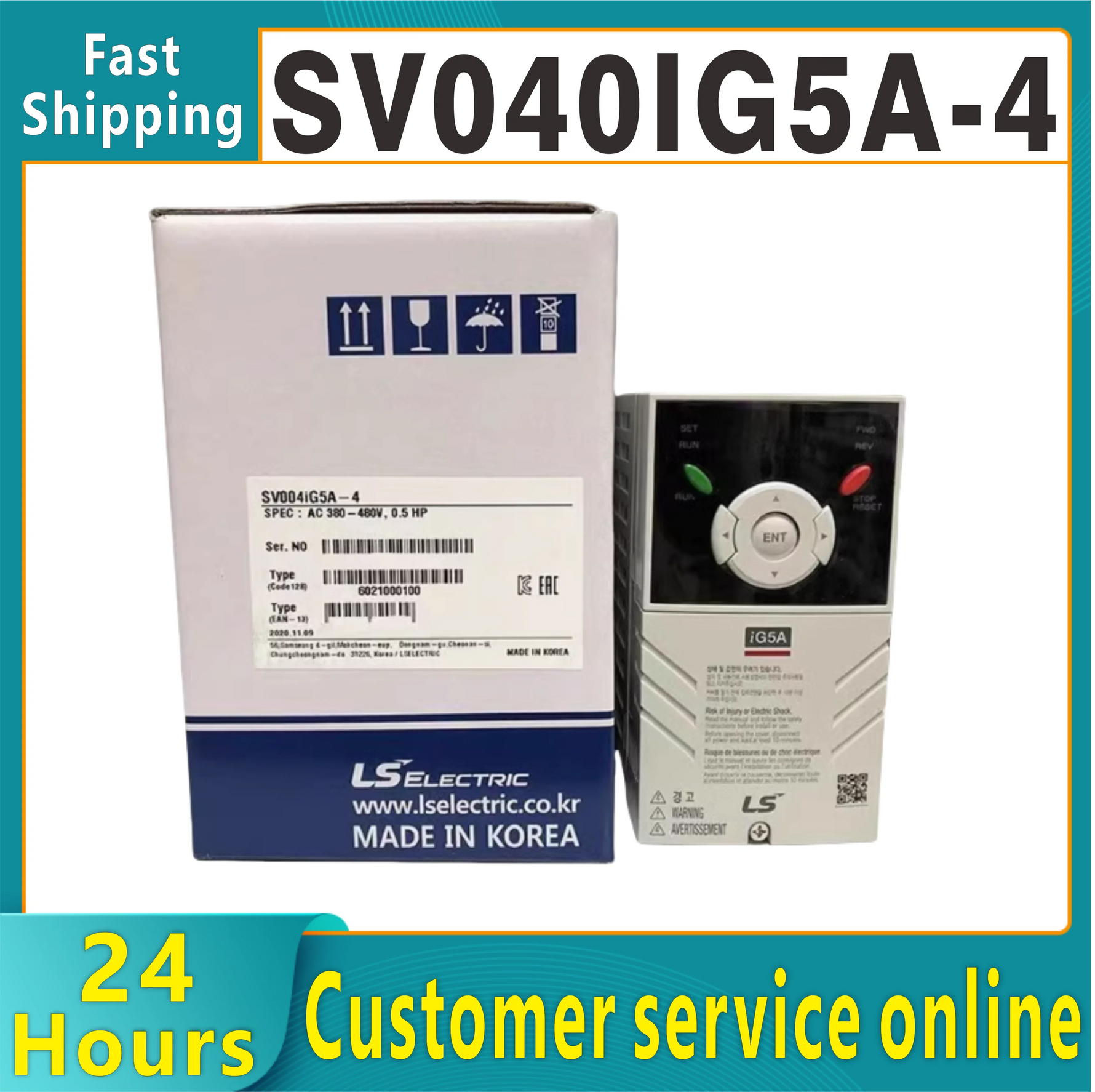Original frequency converter SV040IG5A-4 IG5A 4KW three-phase 380V frequency converter controller