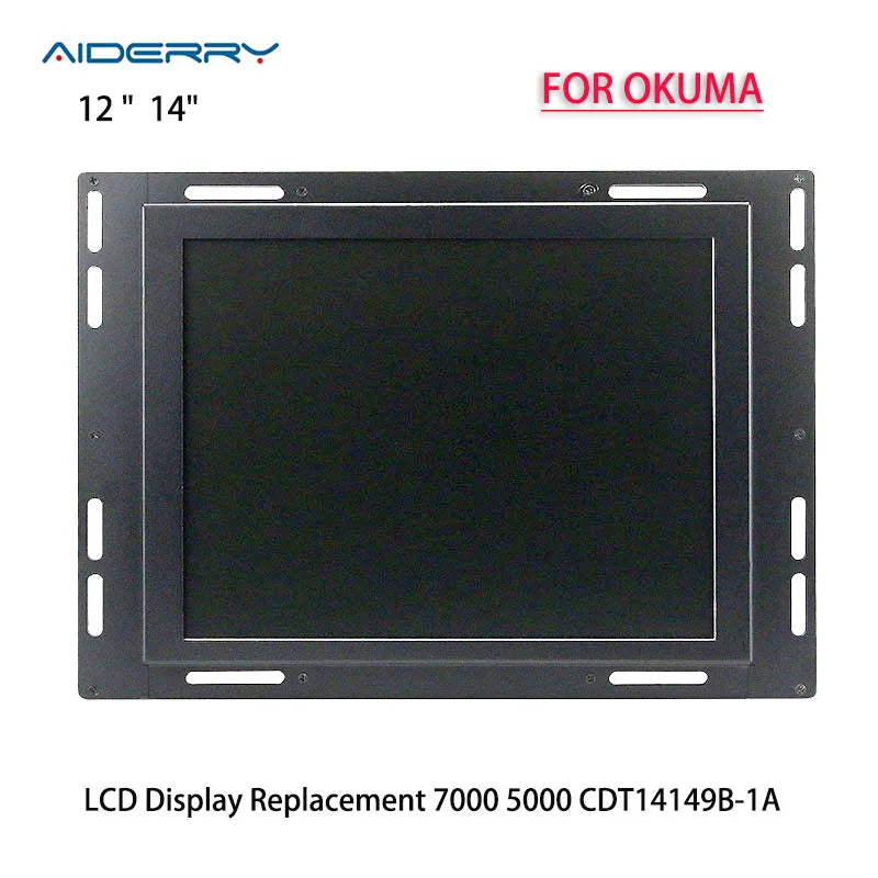 New 10.4 " 12.1" Industrial LCD Display Replacement For CNC Monitor OKUMA 7000 5000 CDT14149B-1A With Cable Power Supply