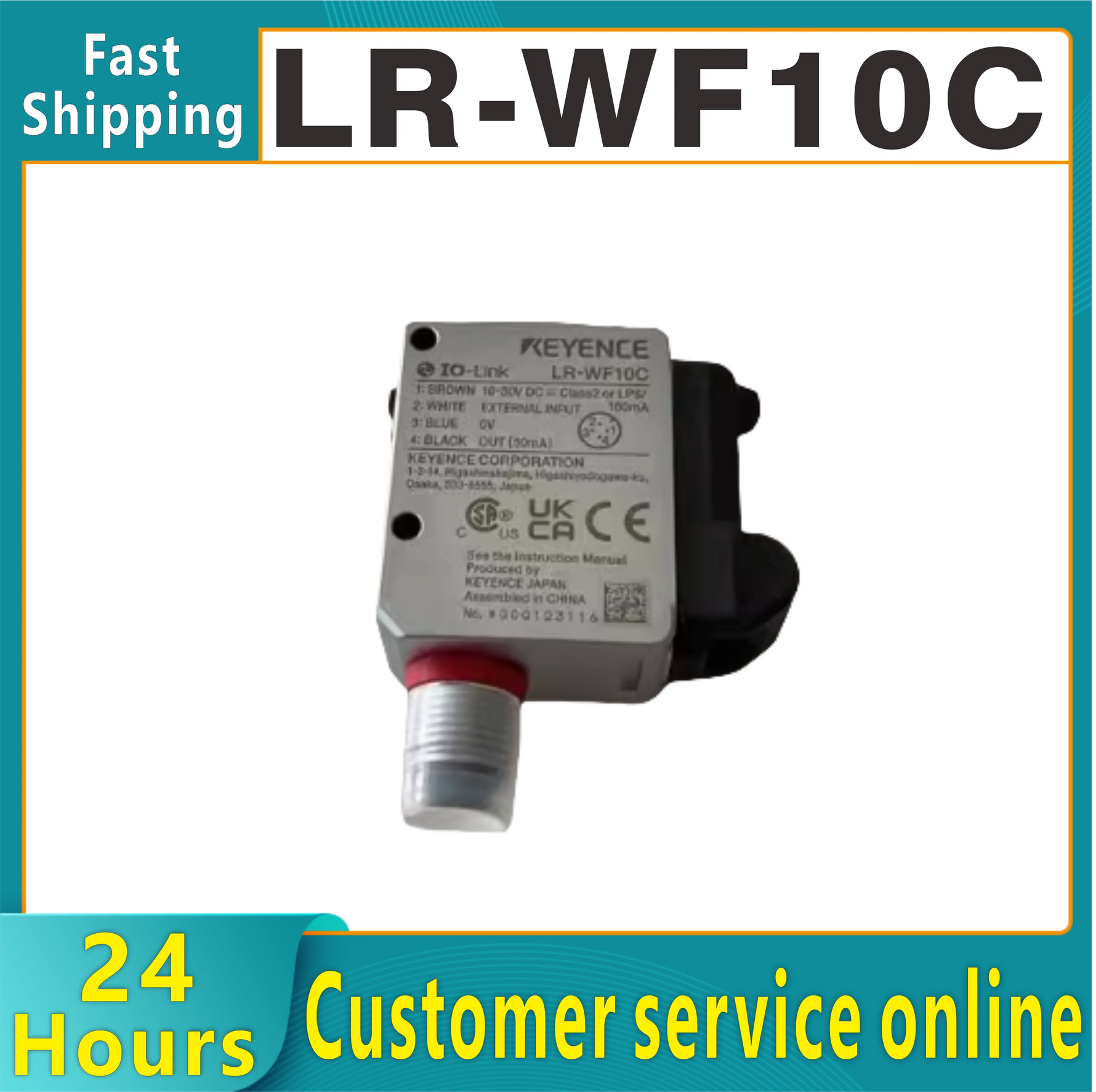 Original KEYENCE LR-WF10 LR-WF10C built-in white light spot photoelectric sensor