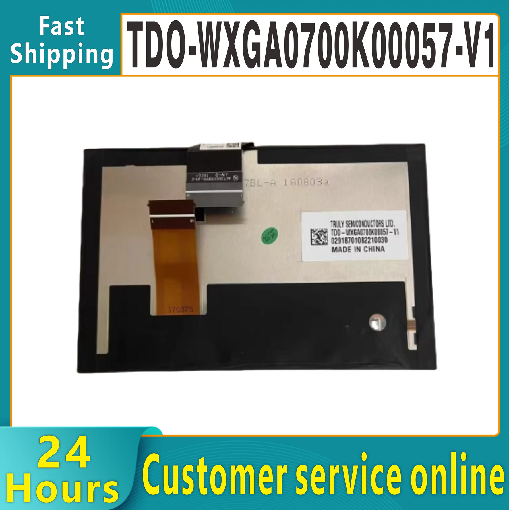 Original touch screen TRULY LCD screen TDO-WXGA0700K00057-V1 TDO-WXGA0700K00033-V2 ACT3S5370FPC-A1-E 7-inch 40 pin display