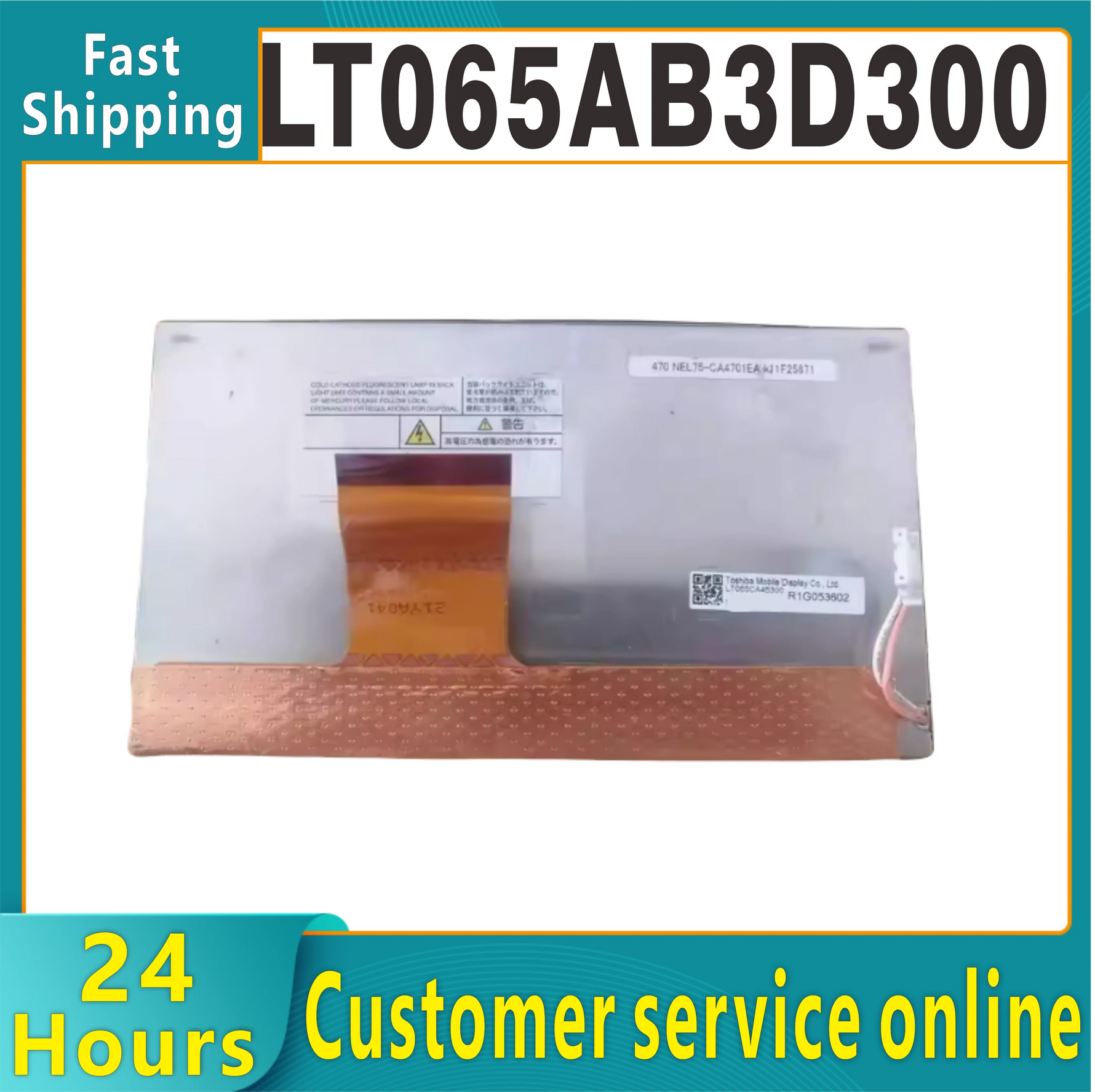 Tela 100% testada de 6,5 polegadas LTA065B0F0F LT065CA45300 LT065AB3D300, adequada para NTG2.5 Comand display LCD de navegação d