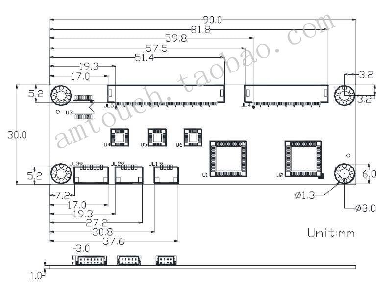 New Original PM1410 AMT Capacitive Touch Screen Controller, PenMount PM1410-L1