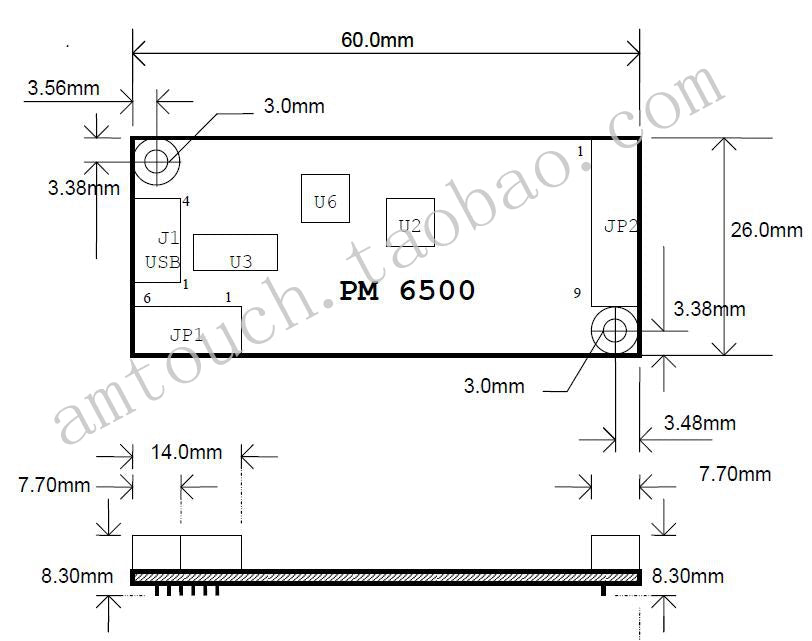 In stock! Brand new original PM6500 USB serial touch screen controller, 4,5,8-wire touch screen control
