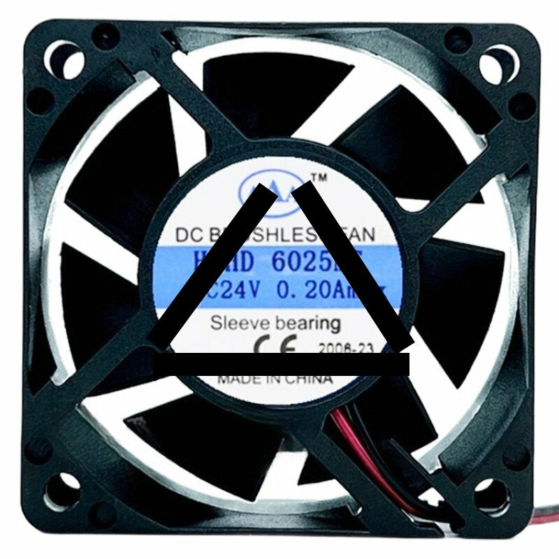 AAA HZHD6025MS DC 24V 0.20A 2 Wires Brushless Axial Cooling Fan