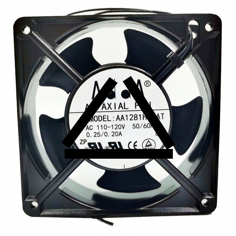 ADDA AA1281HS-AT AC 110-120V 0.25 / 0.20A 2 Wires Axial Cooling Fan