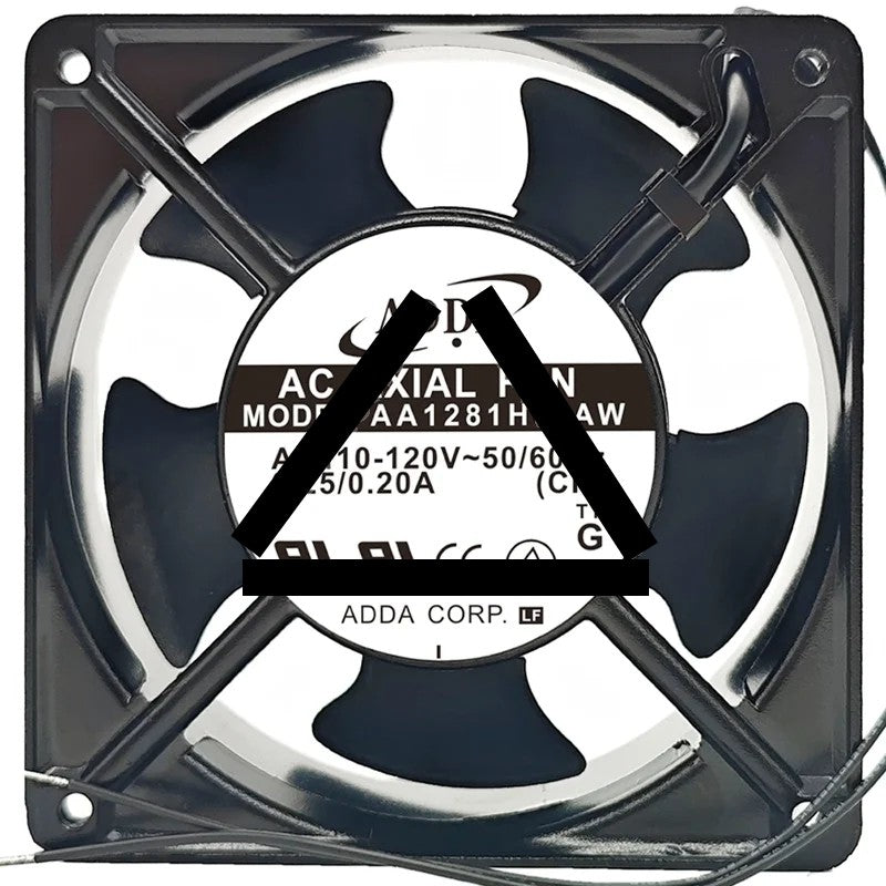 ADDA AA1281HS-AW 110-120V 0.25/0.20A 2 Wires Cooling Fan