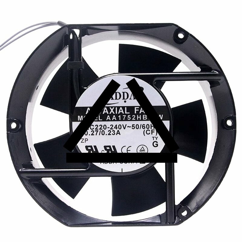 ADDA AA1752HB-AW AC 220-240V 0.27/0.23A 2 Wires Axial Cooling Fan