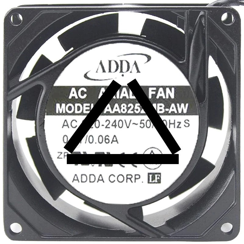 ADDA AA8252MB-AW AC 220-240V 0.07/0.06A 2 Wires Axial Cooling Fan